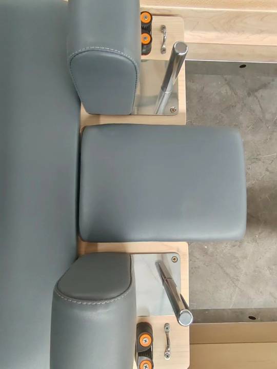 Adjustable Foot-Bar Half Trapeze Pilates Reformer - Maple Wood Grey