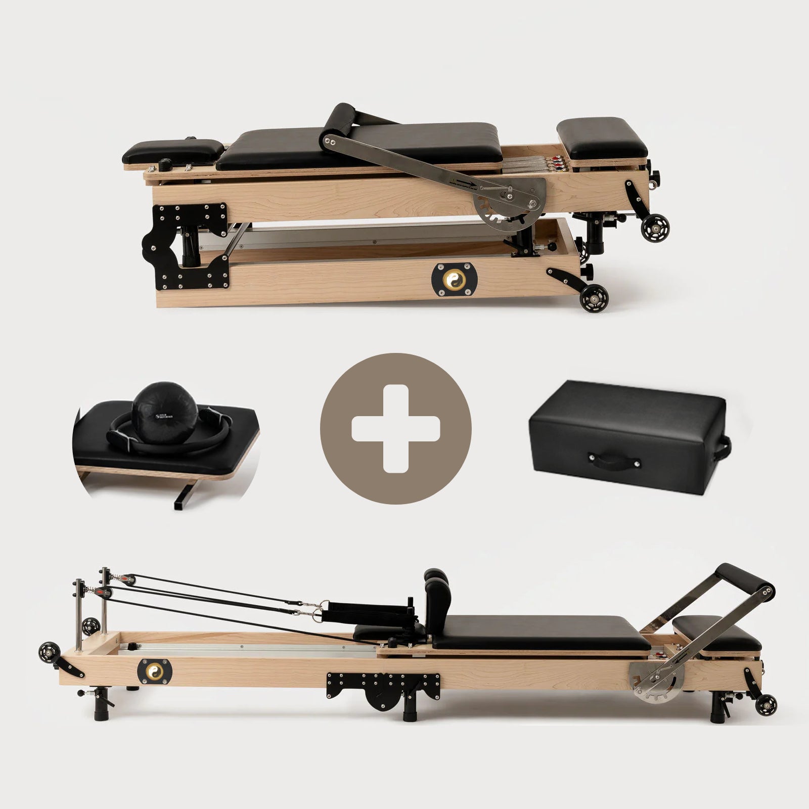 Enhanced Wood Foldable Pilates Reformer Bundle - Zous 2.0 – PersonalHour Pilates  Reformers